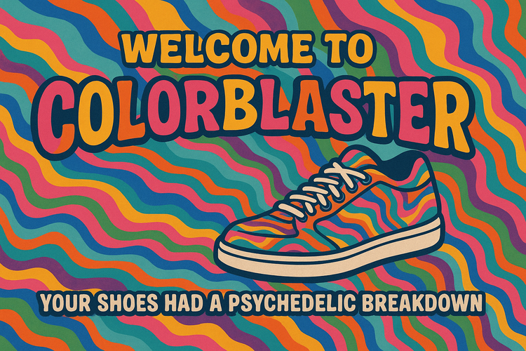 Colorblaster Shoes™: Your Shoes Had a Psychedelic Breakdown