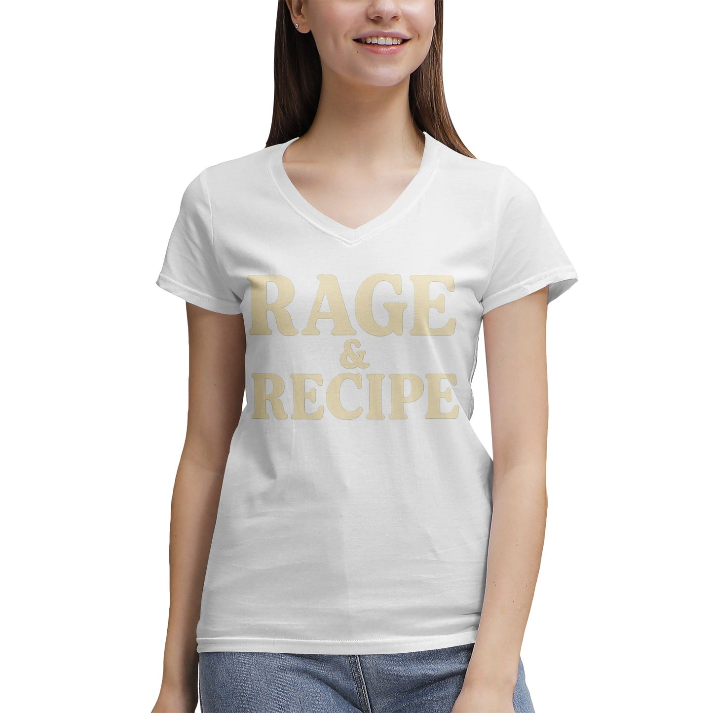 RAGE & RECIPE – Women’s V-Neck T-Shirt