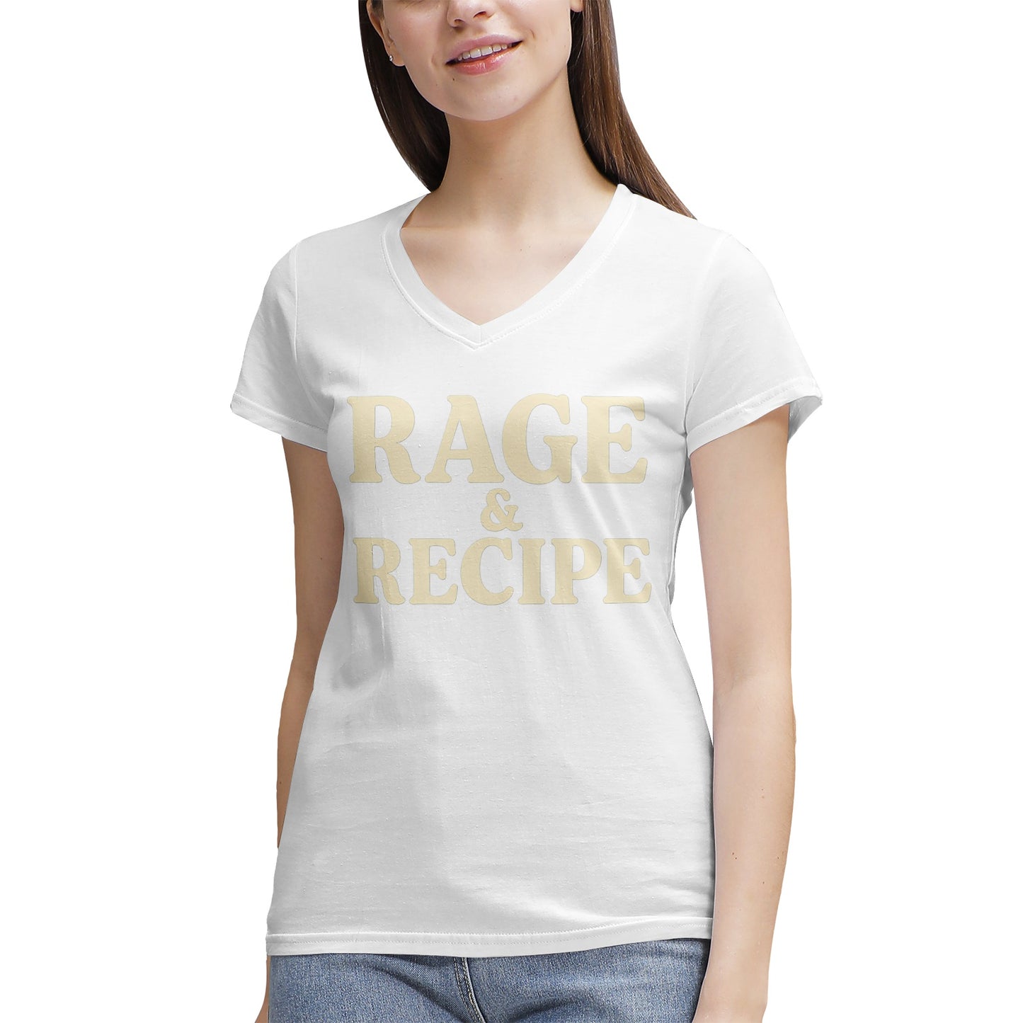 RAGE & RECIPE – Women’s V-Neck T-Shirt