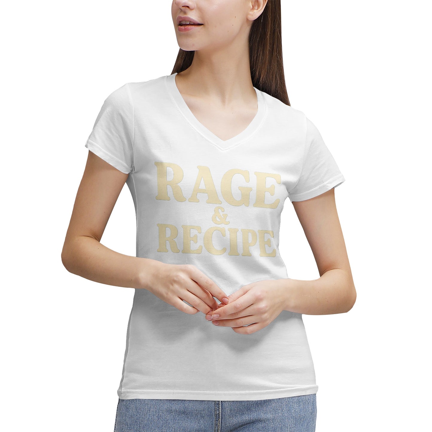 RAGE & RECIPE – Women’s V-Neck T-Shirt