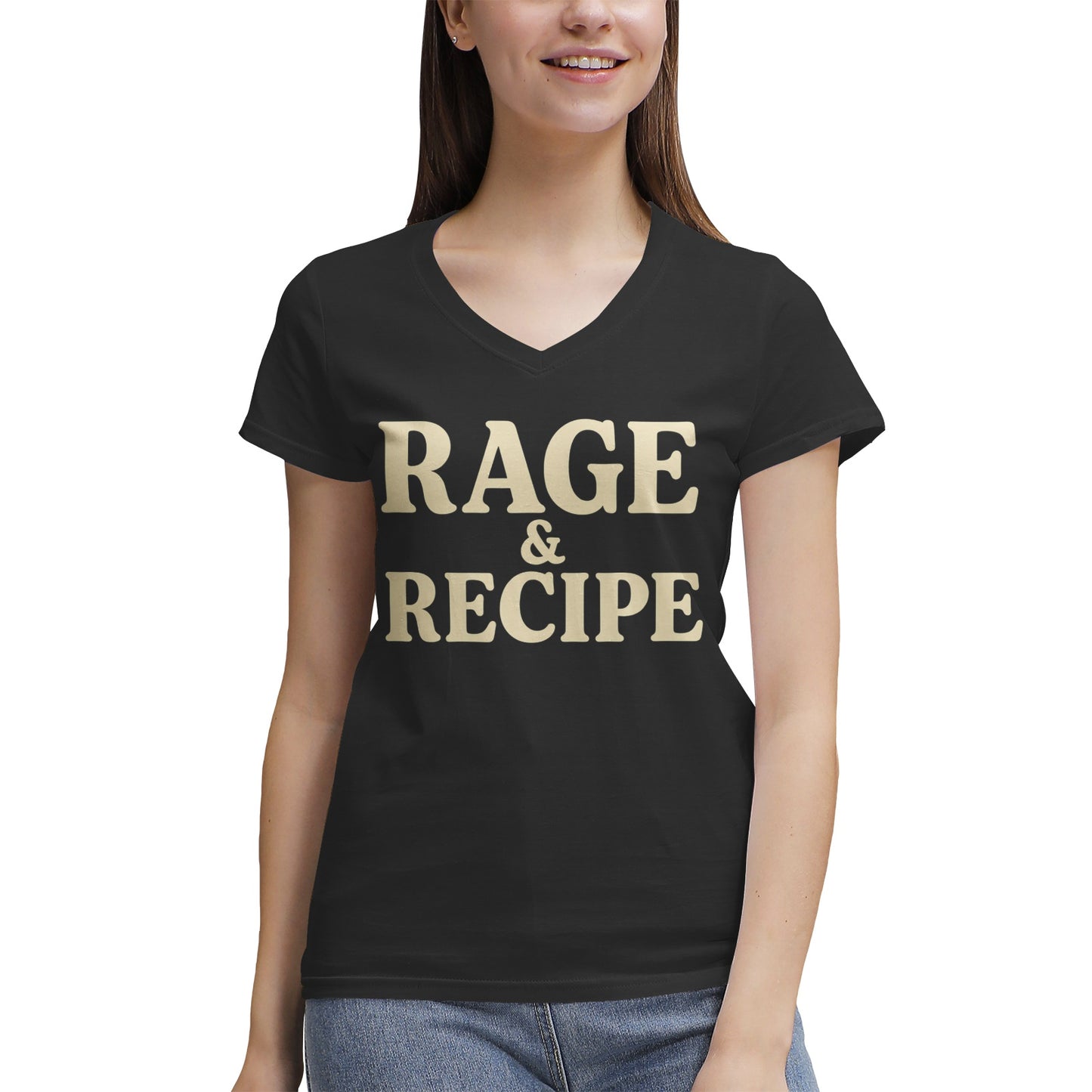 RAGE & RECIPE – Women’s V-Neck T-Shirt