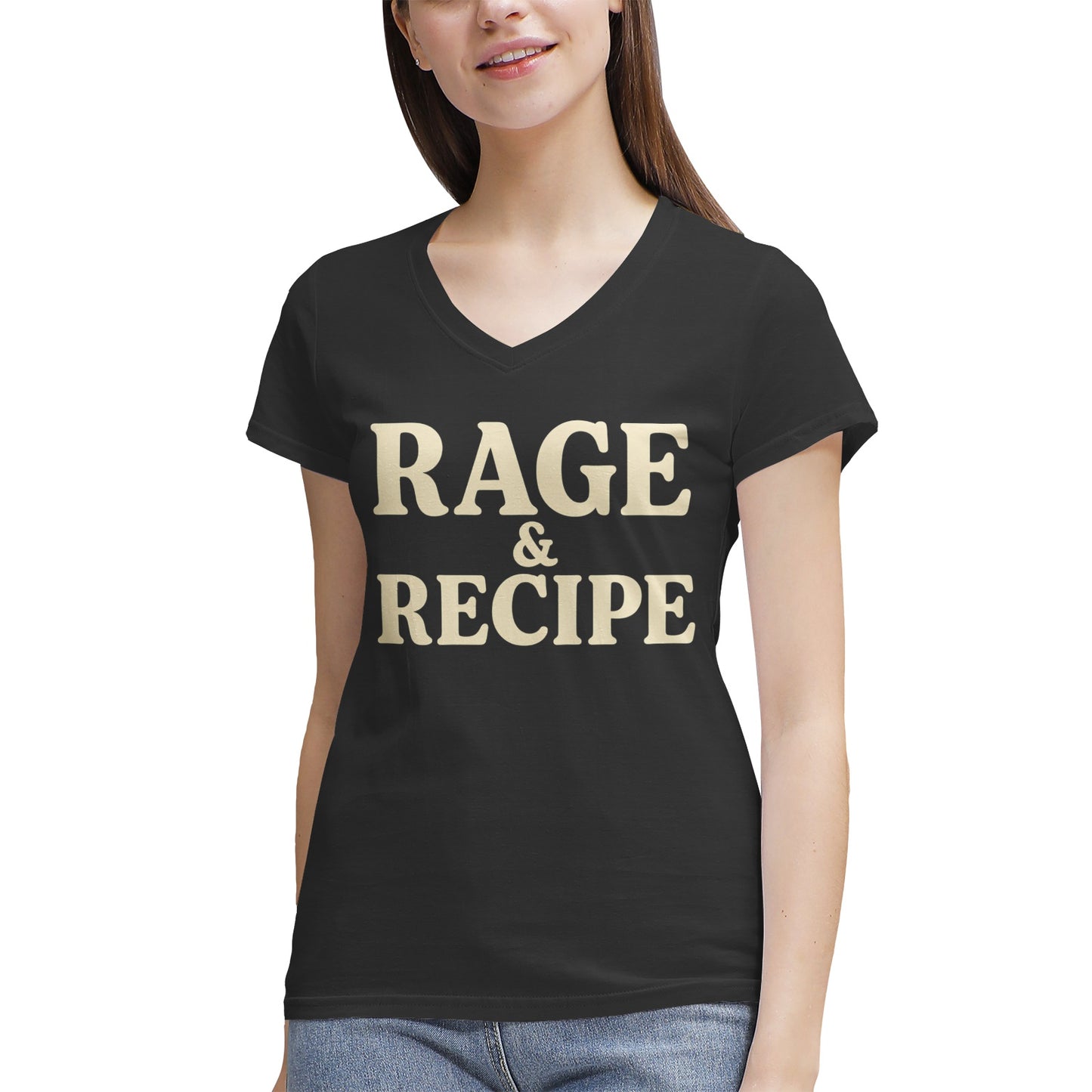 RAGE & RECIPE – Women’s V-Neck T-Shirt