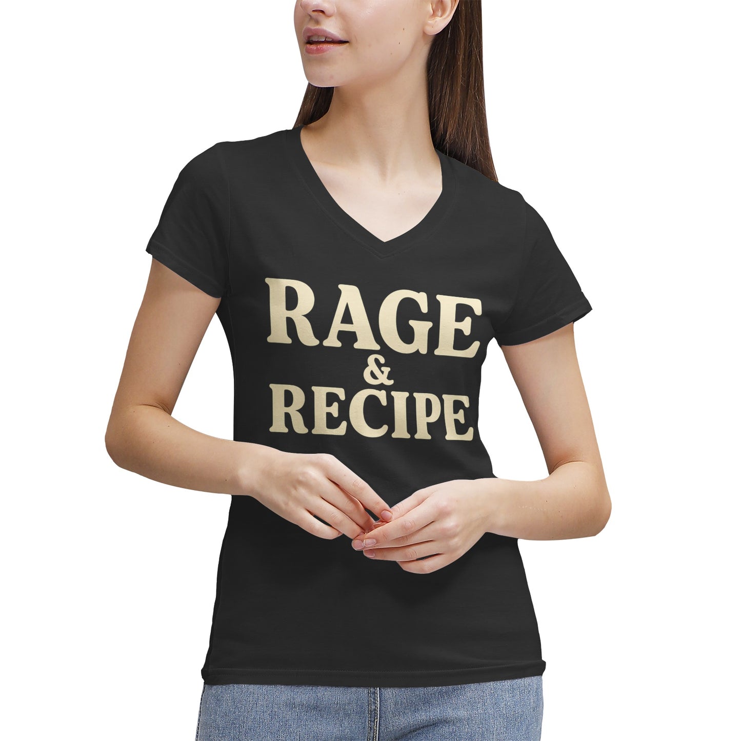 RAGE & RECIPE – Women’s V-Neck T-Shirt