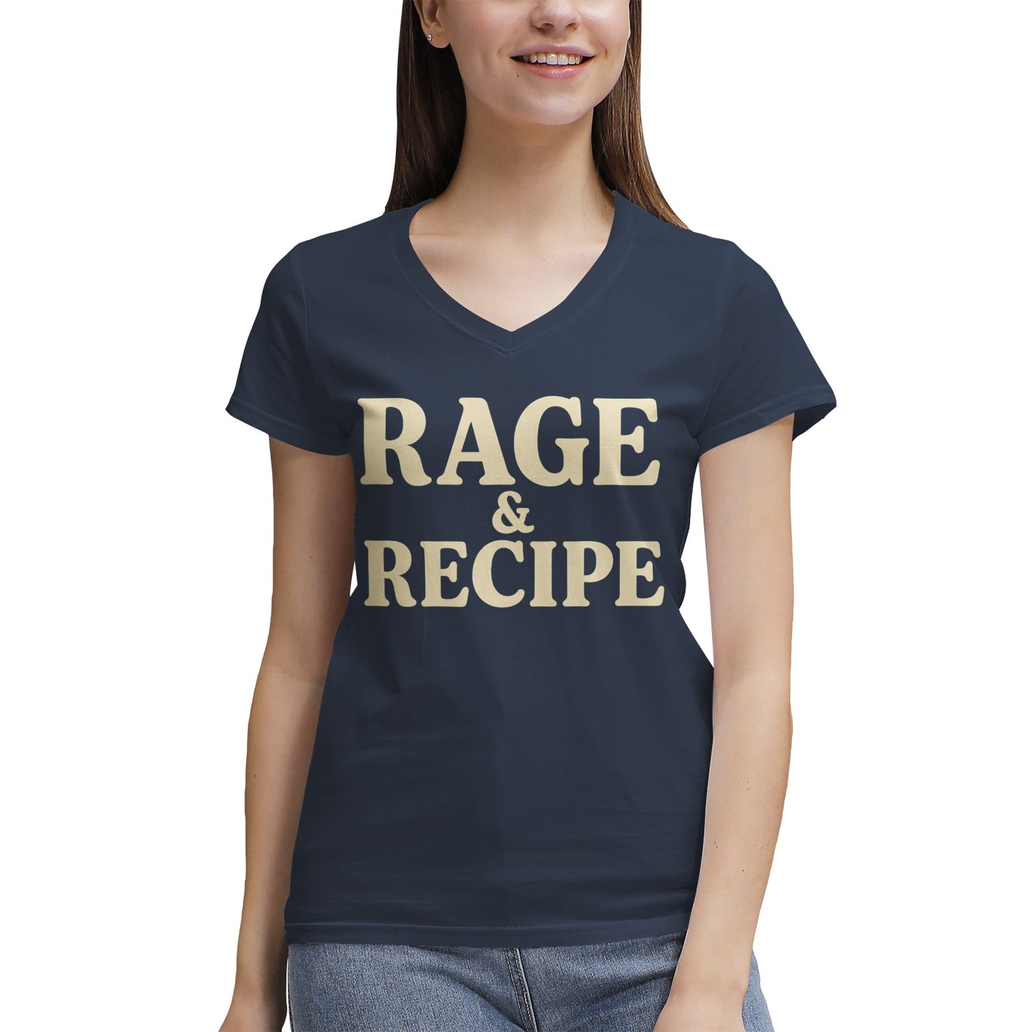 RAGE & RECIPE – Women’s V-Neck T-Shirt
