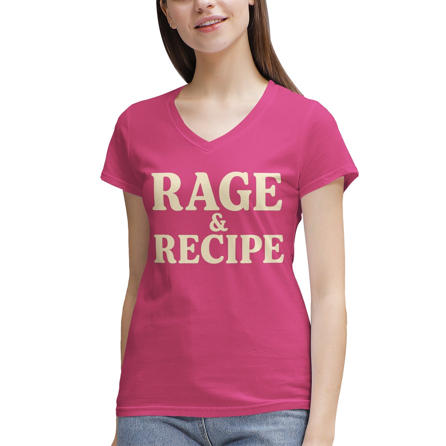 RAGE & RECIPE – Women’s V-Neck T-Shirt