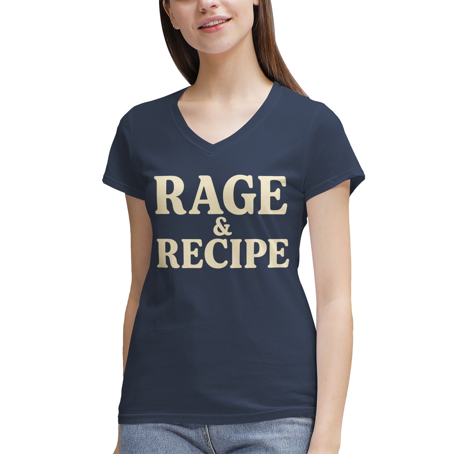 RAGE & RECIPE – Women’s V-Neck T-Shirt