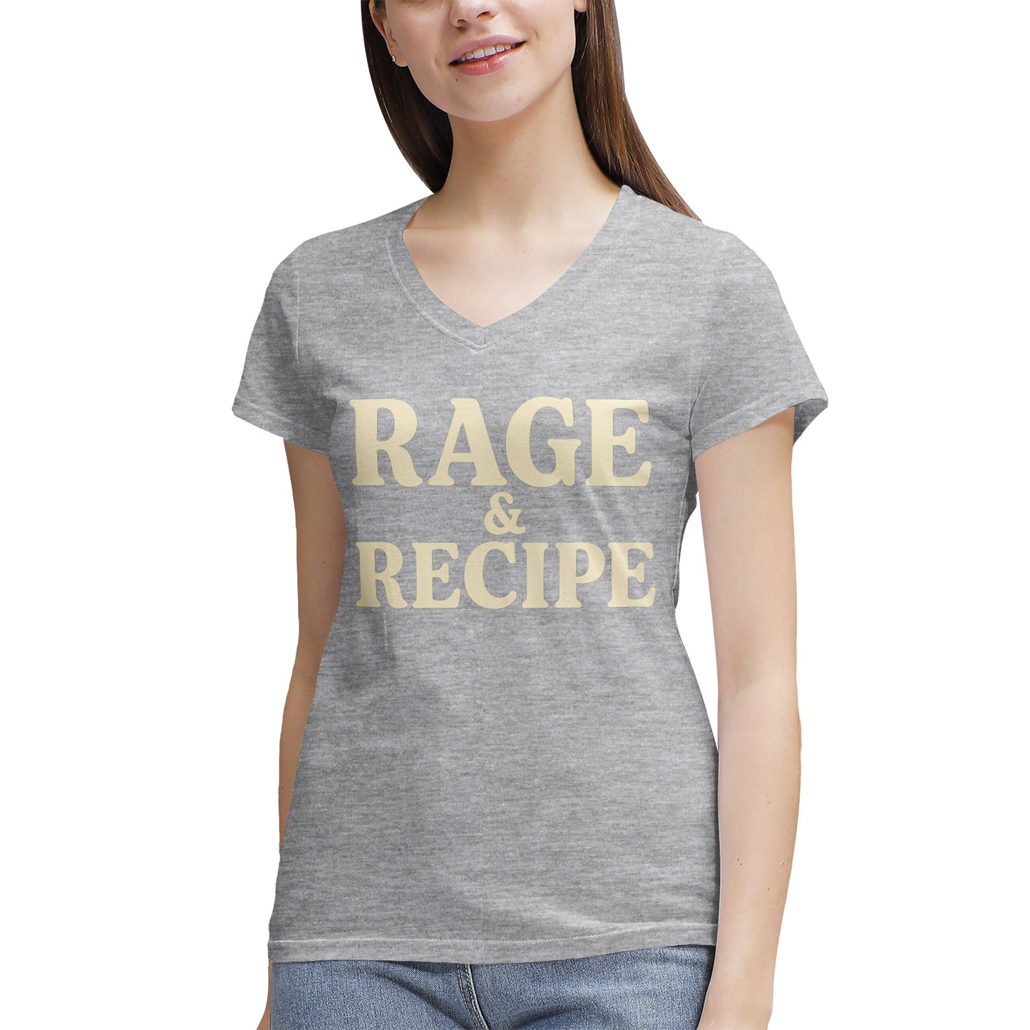 RAGE & RECIPE – Women’s V-Neck T-Shirt