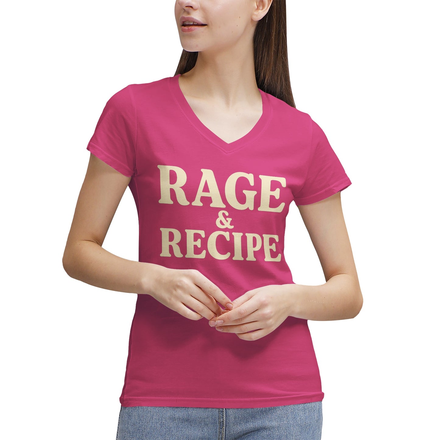 RAGE & RECIPE – Women’s V-Neck T-Shirt