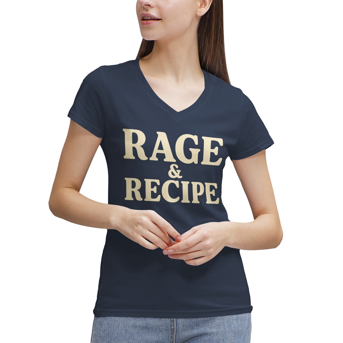 RAGE & RECIPE – Women’s V-Neck T-Shirt
