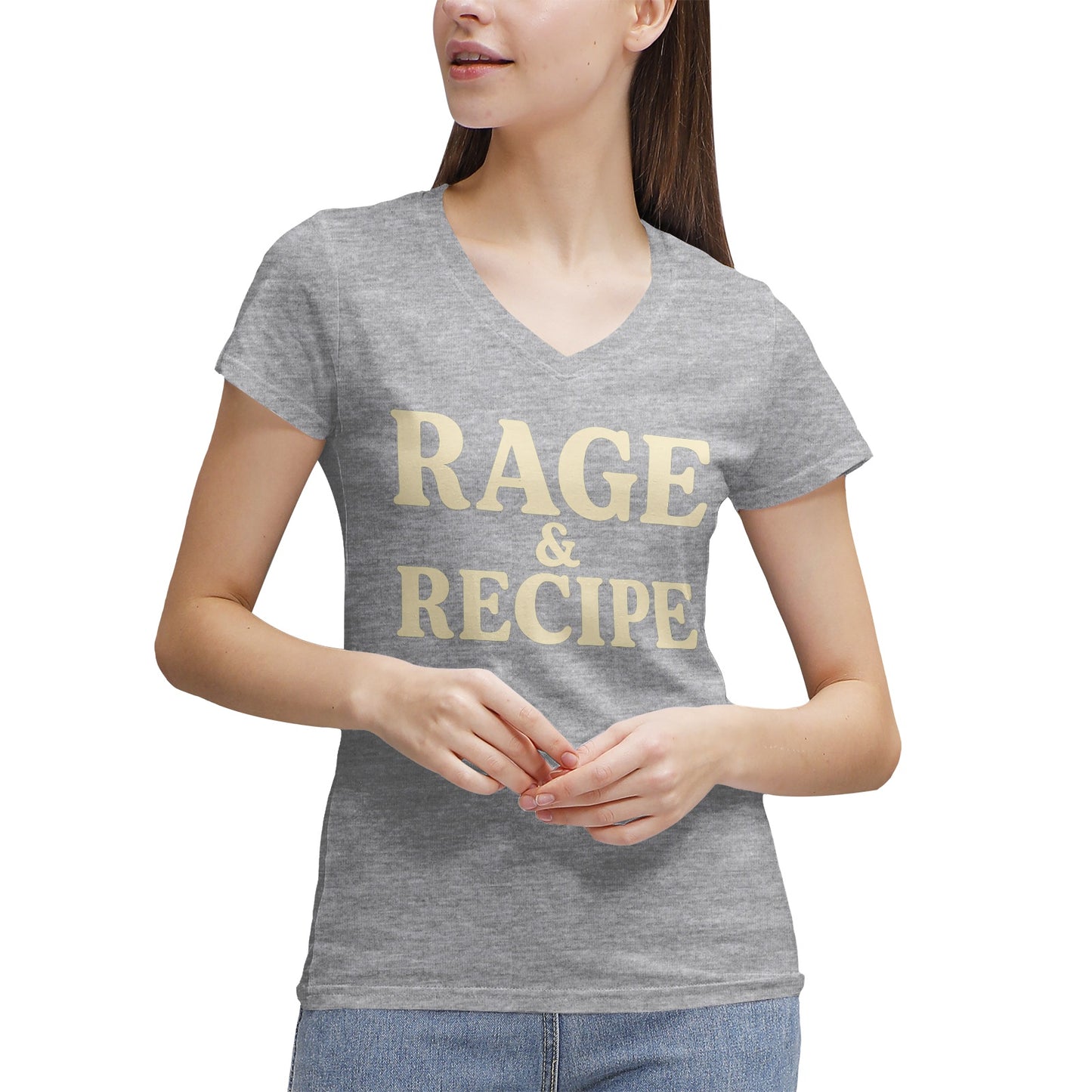 RAGE & RECIPE – Women’s V-Neck T-Shirt
