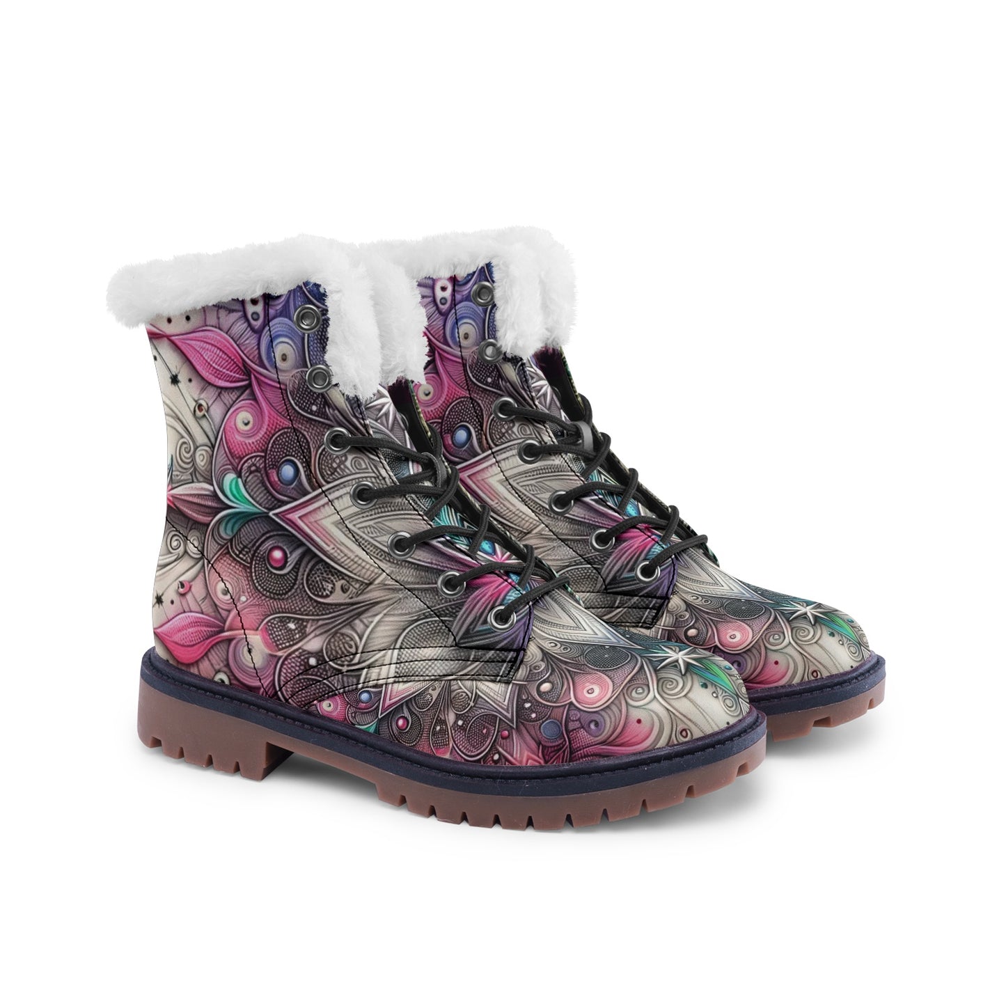 Galactic Glow Winter Boots Fashion Comfort Chukka Boots